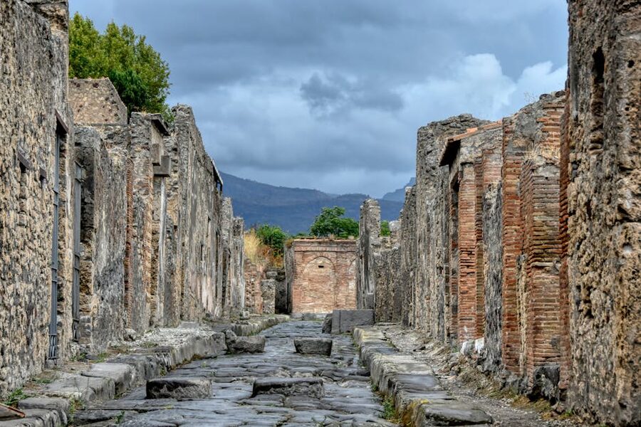 Stone streets at Pompeii