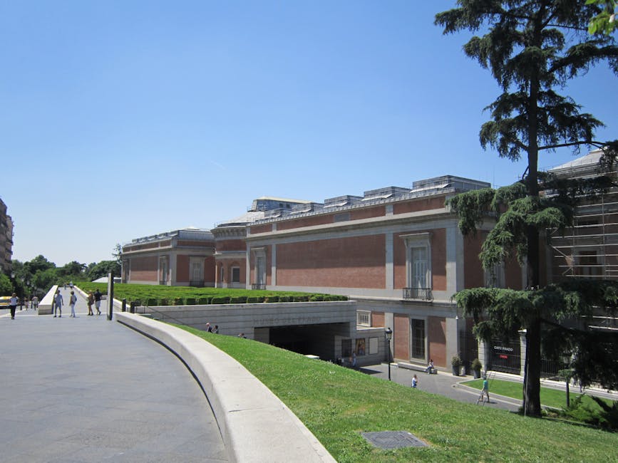 The Prado Museum in Madrid Spain captured on a sunny summer day