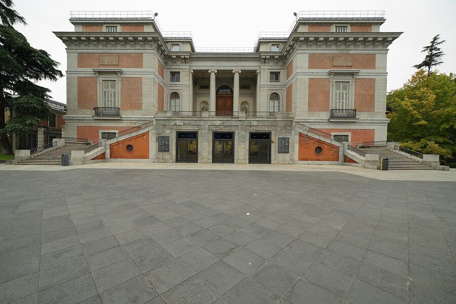The Villanueva building of the Museo del Prado main facade Madrid