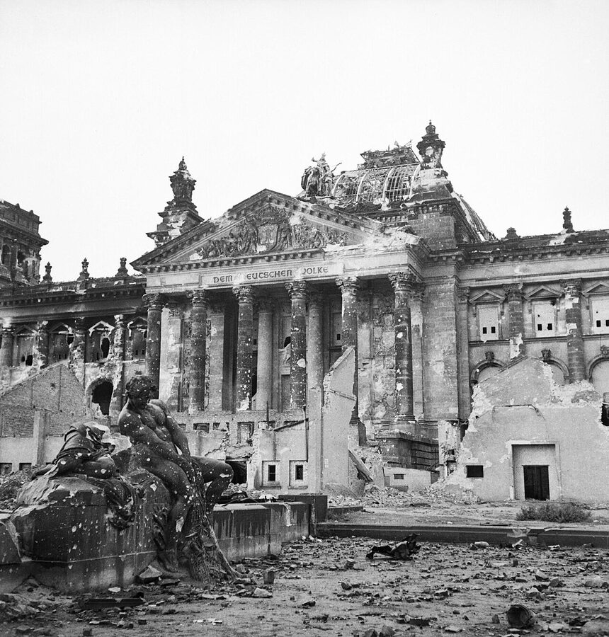 Ruins of the Reichstag photographed on 3 June 1945