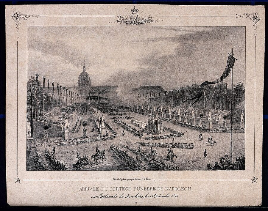 Arrival of the funeral cortege at the Esplanade des Invalides December 15 1840