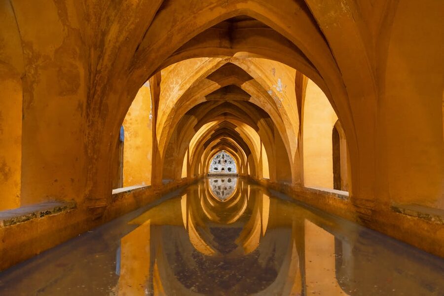 Banos de Maria de Padilla Alcazar Seville reflection