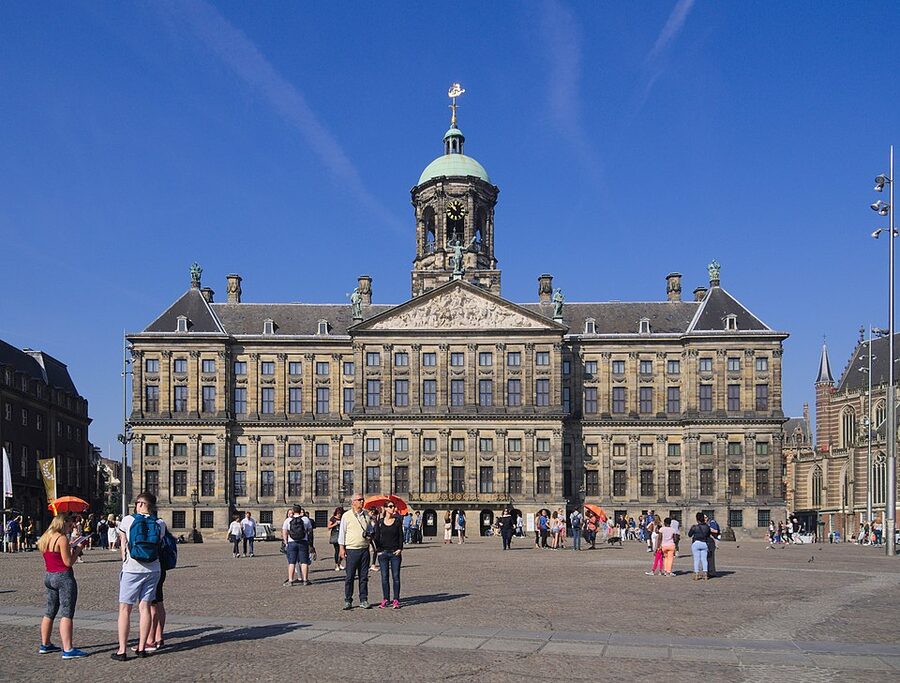 Royal Palace Amsterdam facade from Dam Square