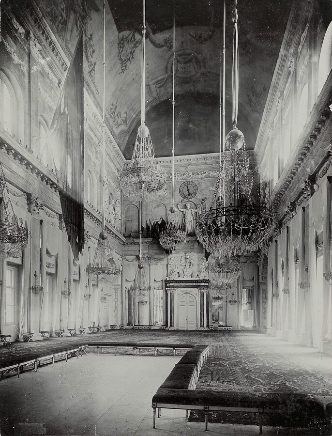 Burgerzaal at the Royal Palace Amsterdam in 1896 photograph