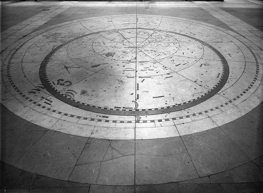 Burgerzaal floor with celestial map at the Royal Palace Amsterdam