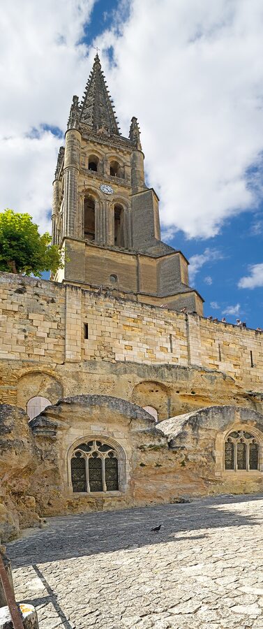 Inside the Monolithic Church of Saint-Émilion, hewn from solid limestone
