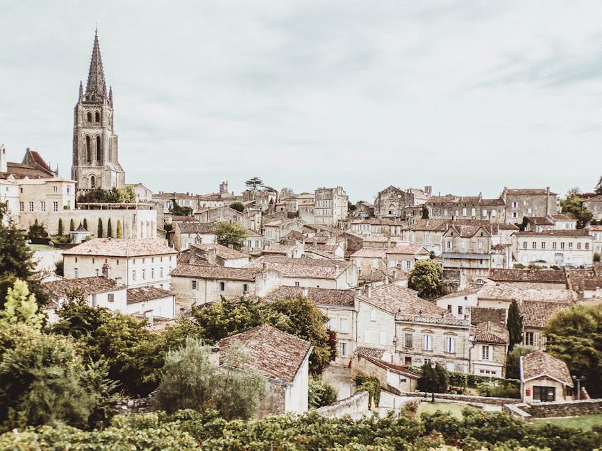 Historic stone buildings in Saint Emilion