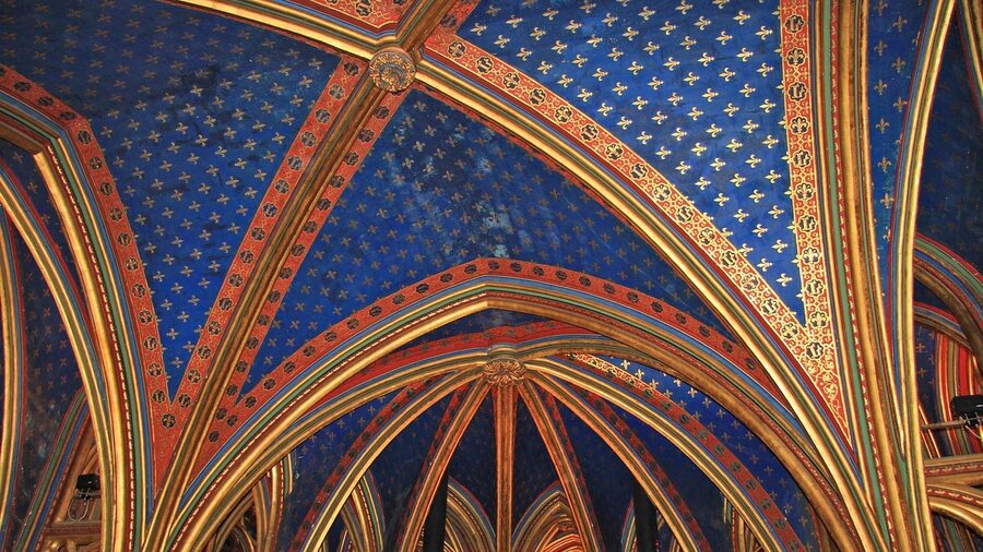 Sainte-Chapelle Bourbon lily fleur de lys gothic detail Paris