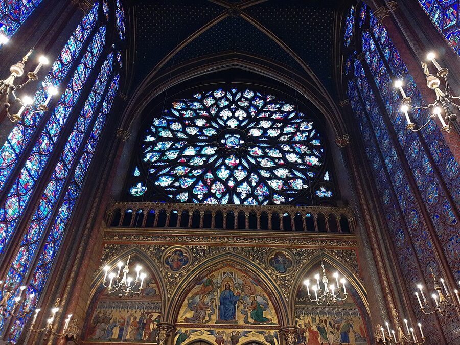 Sainte-Chapelle 13m rose window upper chapel apocalypse