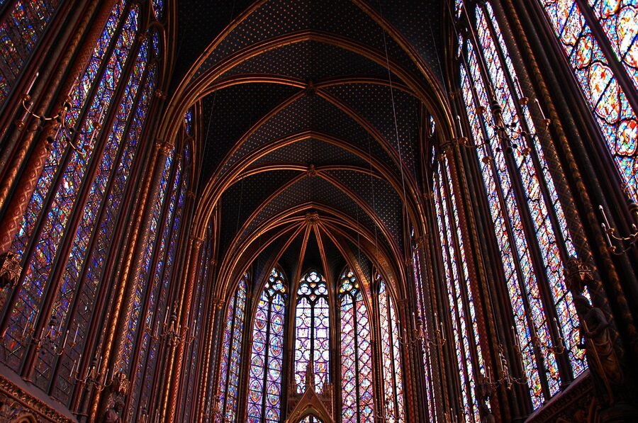 Sainte-Chapelle stained glass medieval upper chapel light