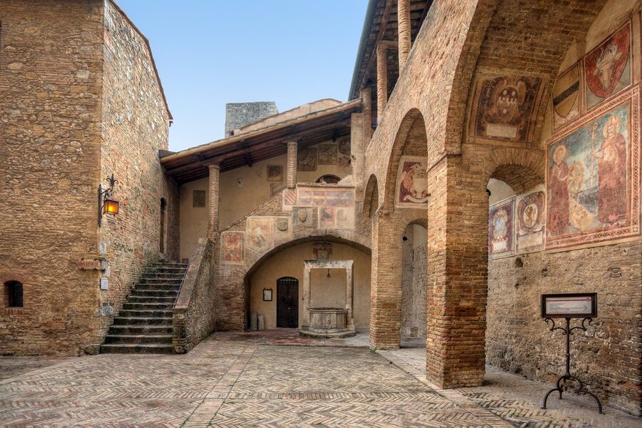 Stone buildings and towers in San Gimignano
