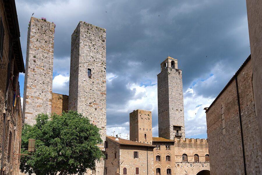 Towers of San Gimignano rising above the main piazza