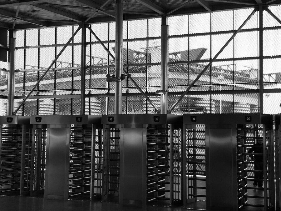 San Siro stadium from metro Line 5 Stadio San Siro station 2015