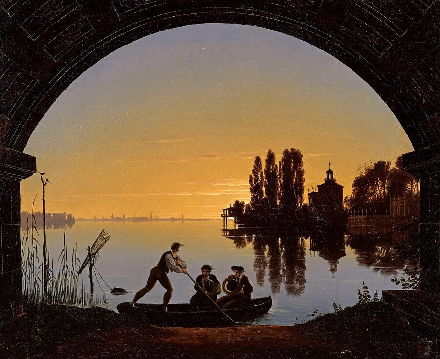 The Banks of the Spree near Stralau by Karl Friedrich Schinkel painting