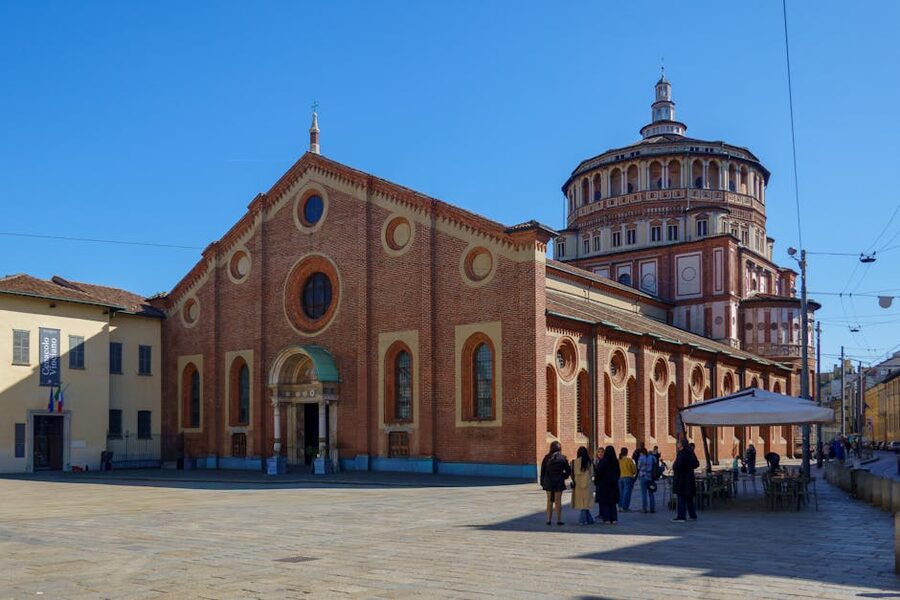 Santa Maria delle Grazie Milan exterior view with sky