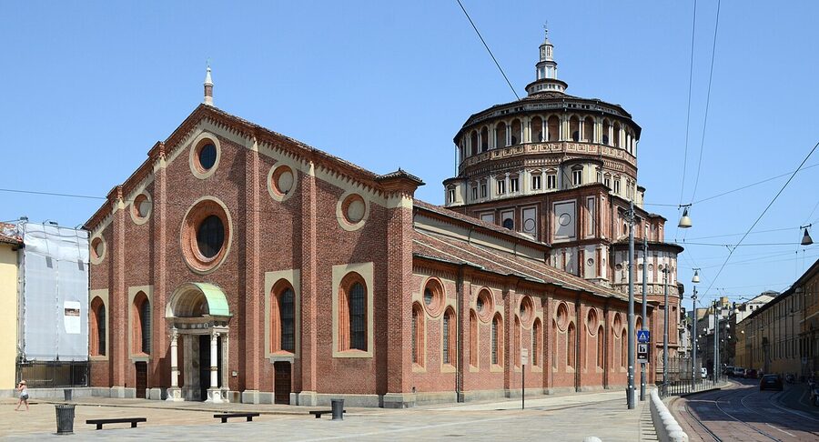 Santa Maria delle Grazie facade view Milan Renaissance church