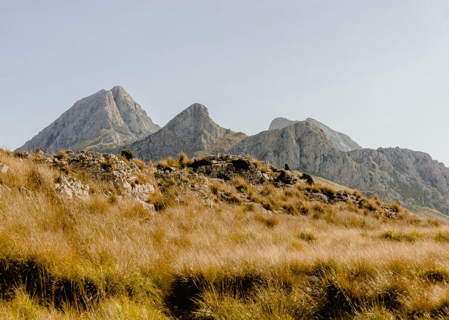 Serra de Tramuntana mountain range across Mallorca