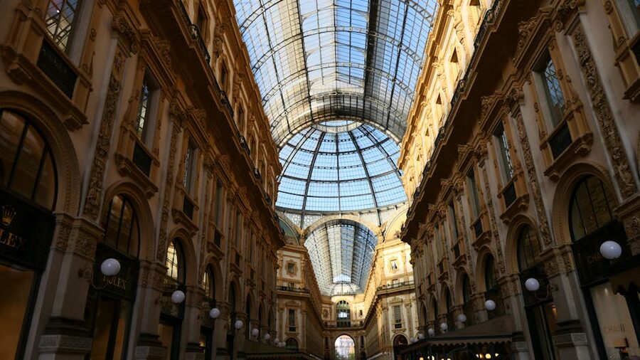 Galleria Vittorio Emanuele II shopping arcade in Milan
