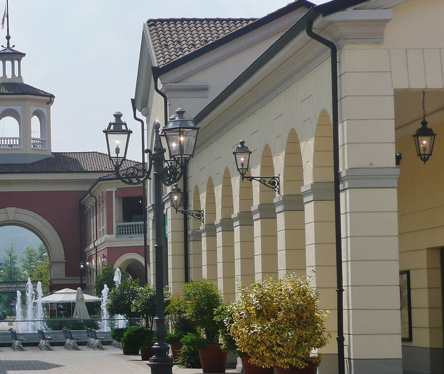 Storefronts at Serravalle Designer Outlet, Italy
