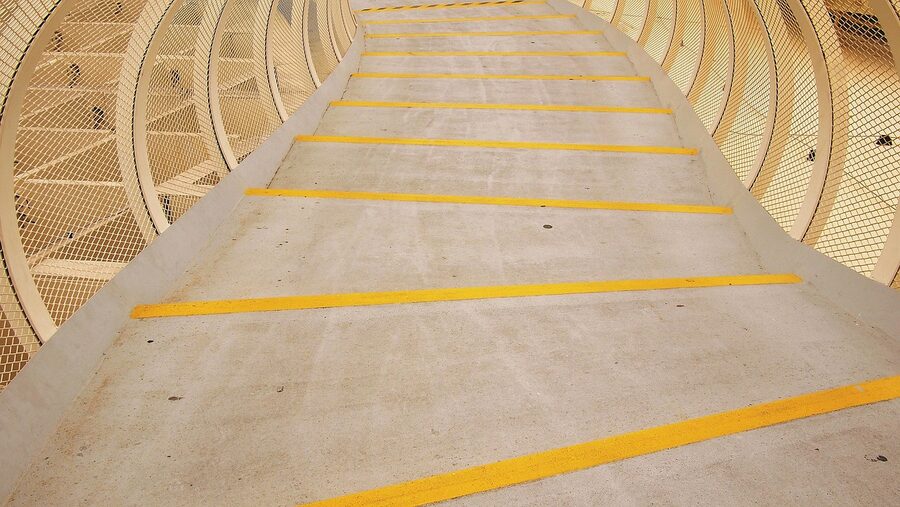 Curving rooftop walkway of Setas de Sevilla in Seville