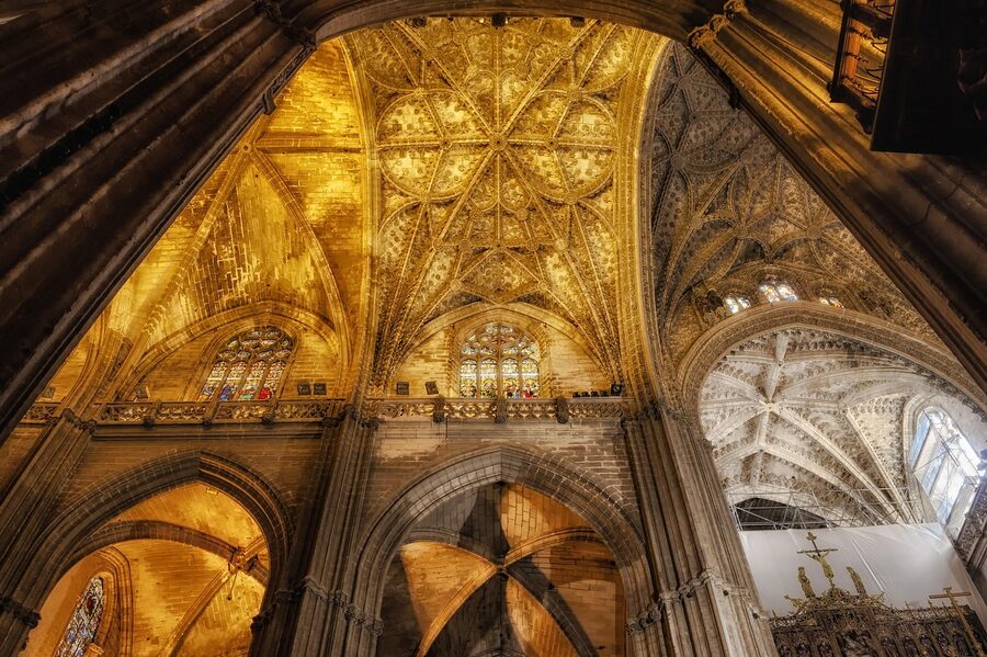 Seville Cathedral ornate ceiling decorative detail