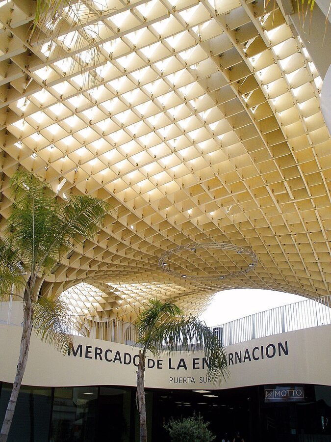 Metropol Parasol Setas de Sevilla viewed from above