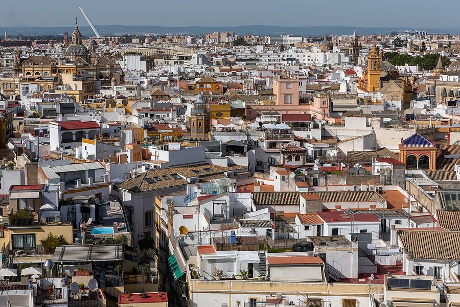 View of Seville from the top of the Giralda tower