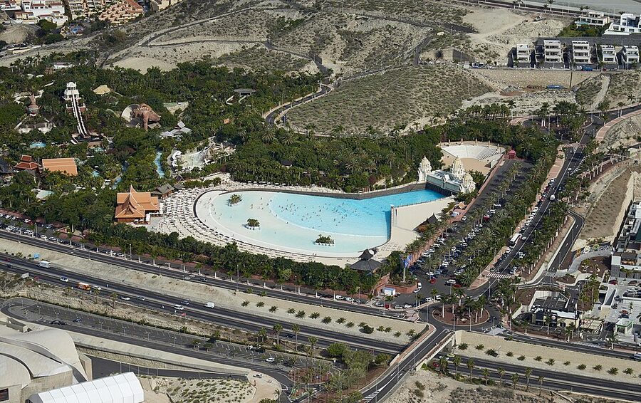 Aerial view of Siam Park Tenerife