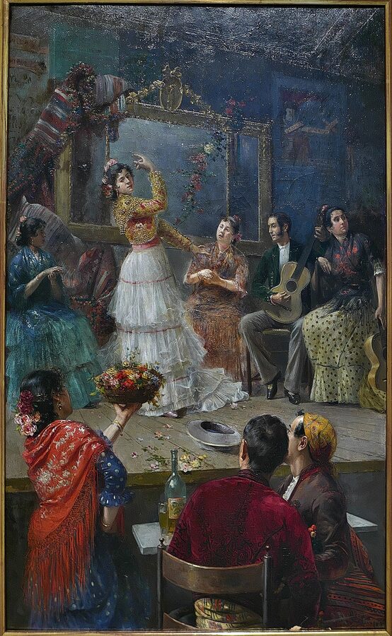 Tablao flamenco painted by Jose Rico Cejudo 1895