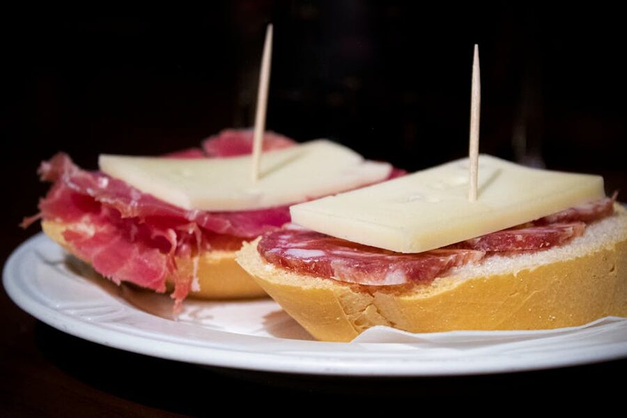 Spanish salami and cheese plate