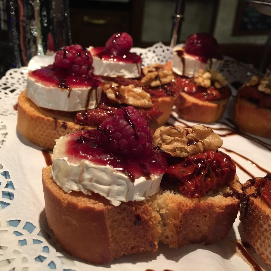 Spanish tapas and pincho close up