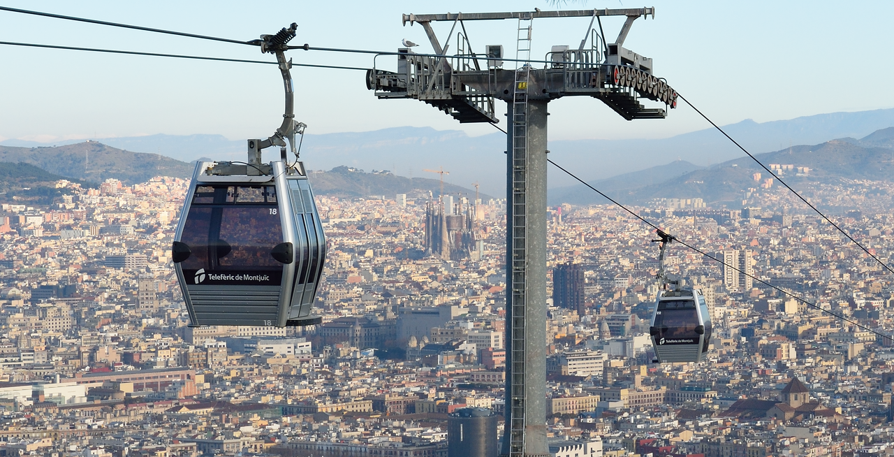 Telefèric de Montjuïc cars at Barcelona