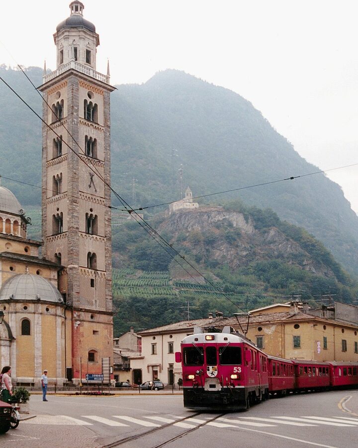 Bernina Railway at Tirano in 1992