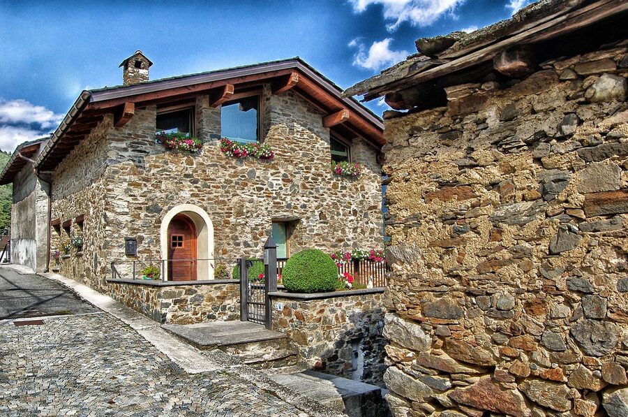 The town of Tirano in northern Italy