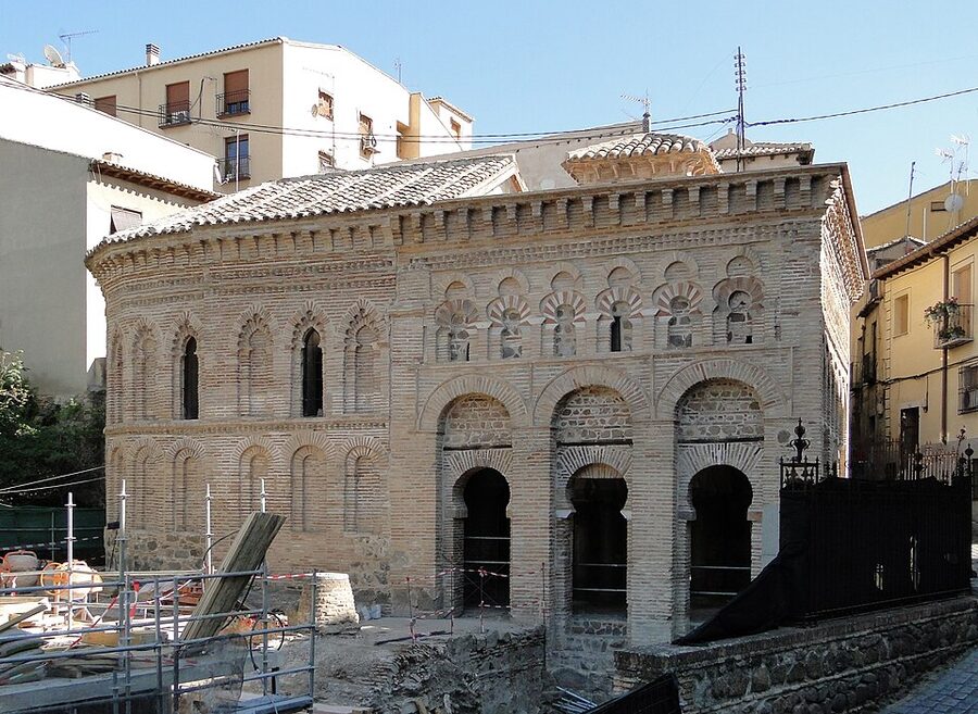 Exterior of the Mosque of Cristo de la Luz in Toledo, Spain, built 999 AD
