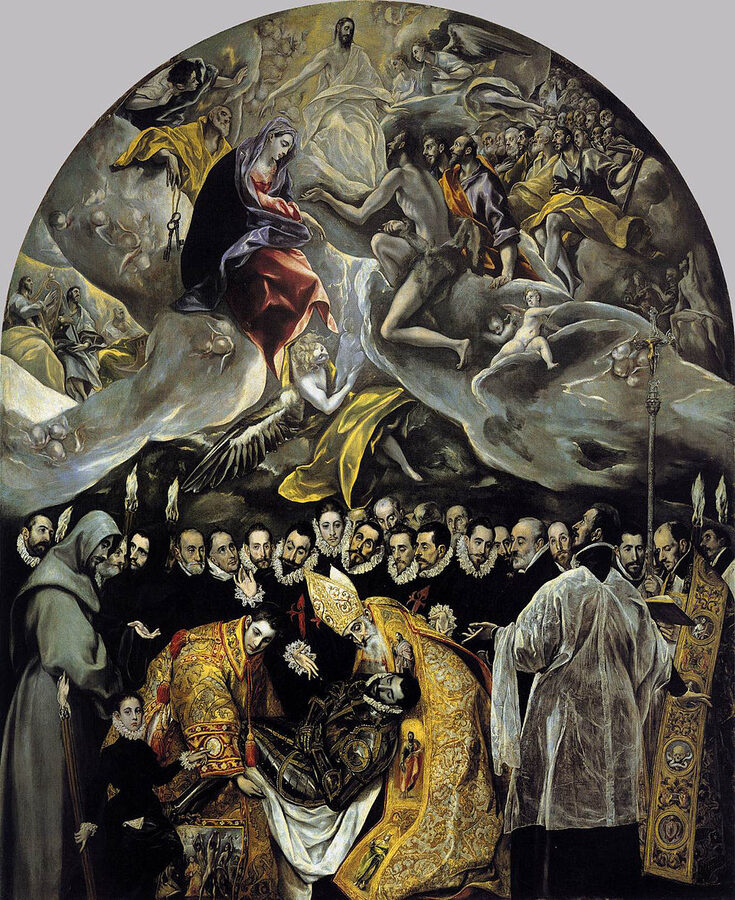 The Burial of the Count of Orgaz by El Greco, 1586, in the Iglesia de Santo Tomé Toledo