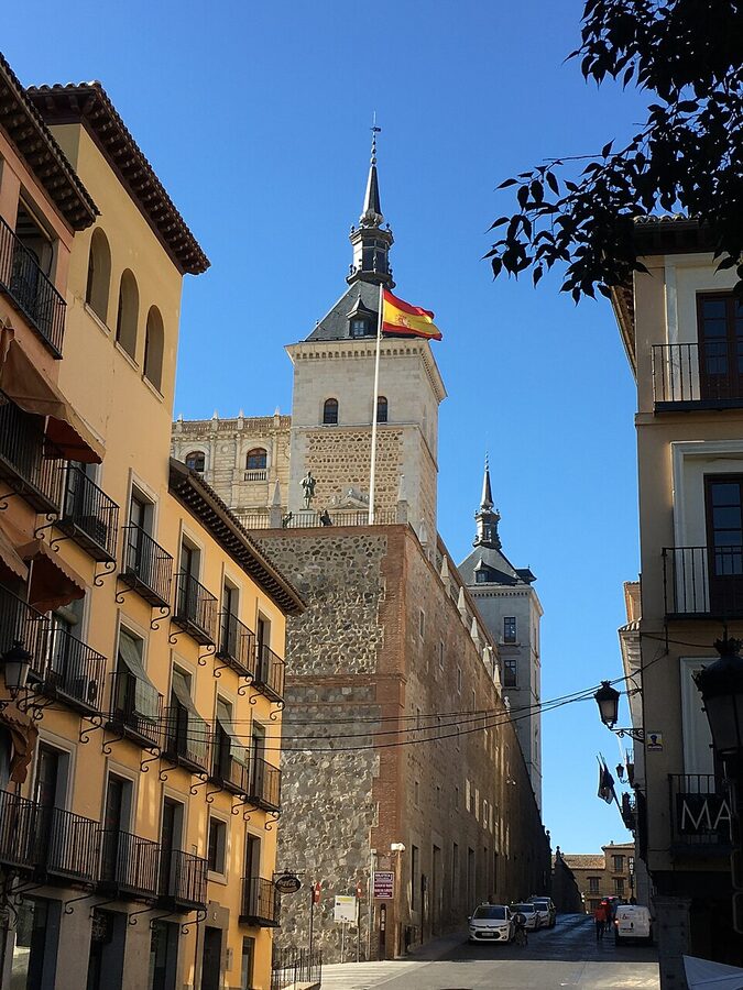 View of the Alcázar of Toledo from Plaza de Zocodover, the city's main square