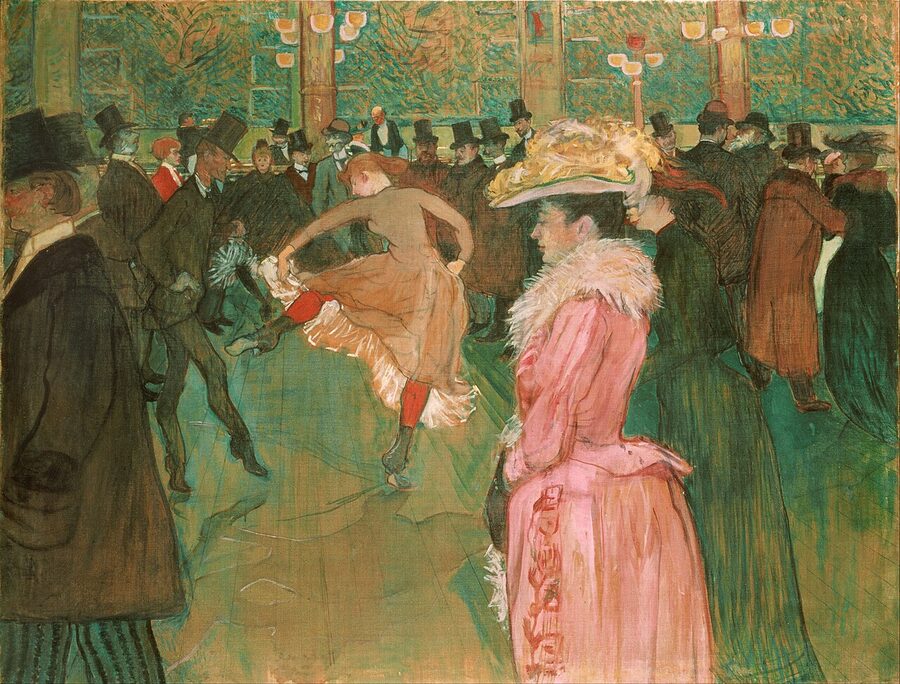 Toulouse-Lautrec painting At the Moulin Rouge The Dance from 1890