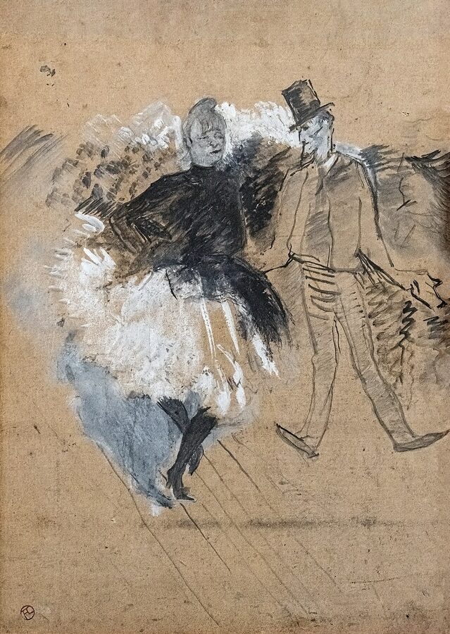 Toulouse-Lautrec 1891 poster of La Goulue and Valentin le Desosse at the Moulin Rouge