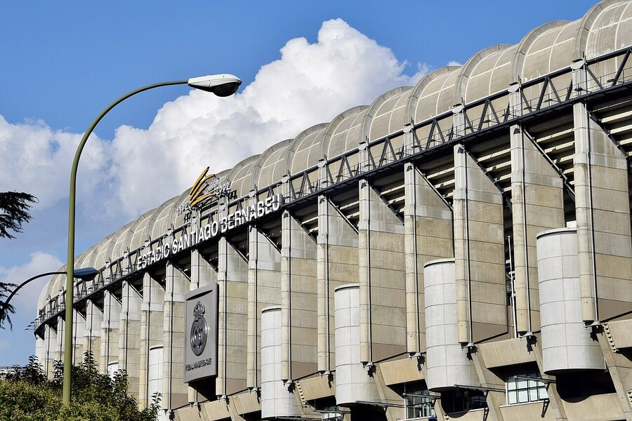 Bernabéu pitch and lower stand from the tour