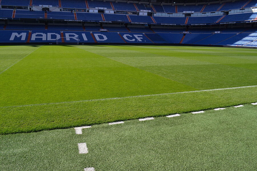 Match shirts on display in the Real Madrid Museum