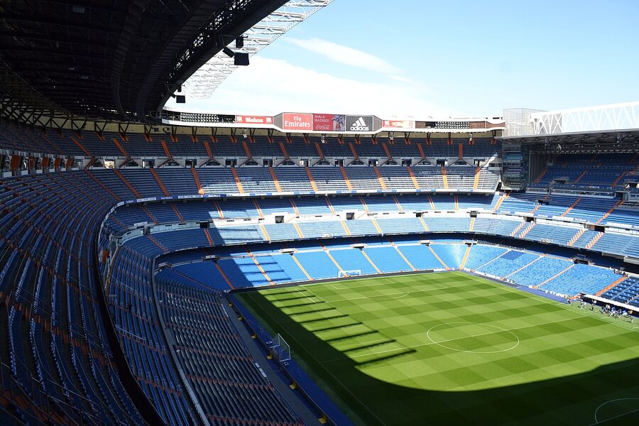 The Real Madrid trophy hall on the Bernabéu Tour