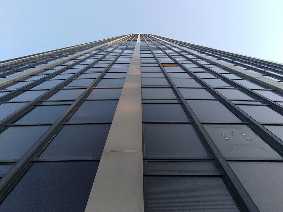 Tour Montparnasse southeast facade close-up