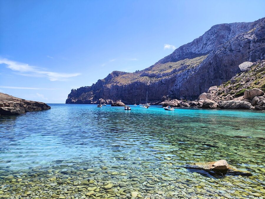 Tramuntana mountain range from inland Mallorca