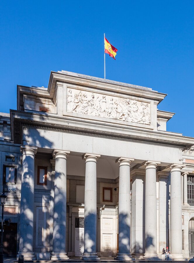 The Velazquez Door main public entrance to the Prado Museum Madrid