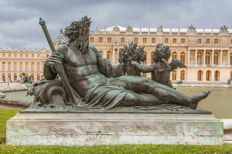 Statue in royal park at Versailles