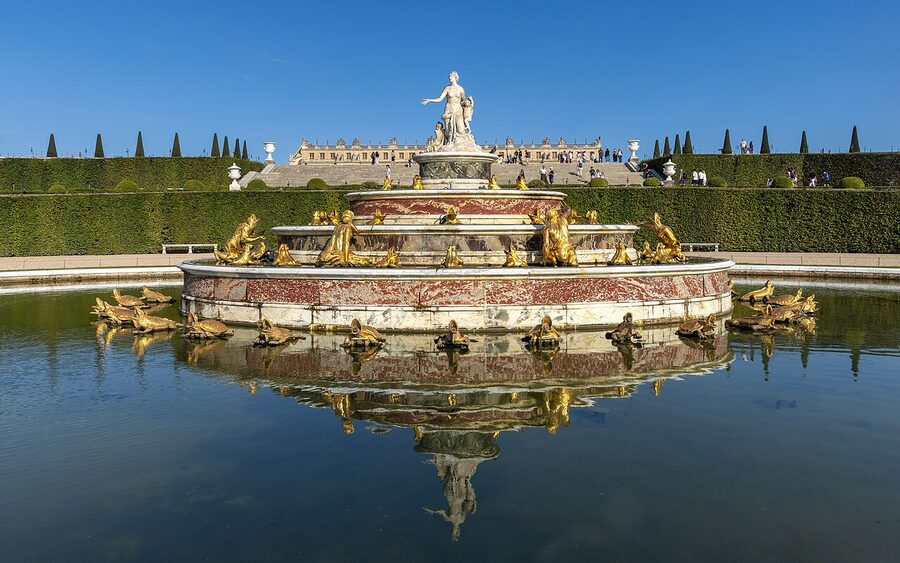 Latona Fountain Versailles at golden hour