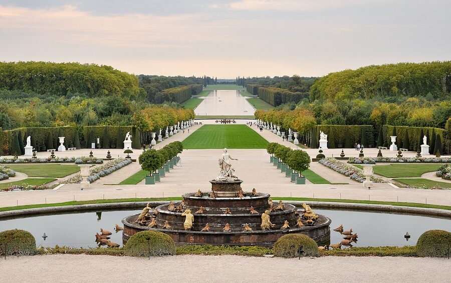 Versailles view from the Parterre d eau looking down to the Grand Canal