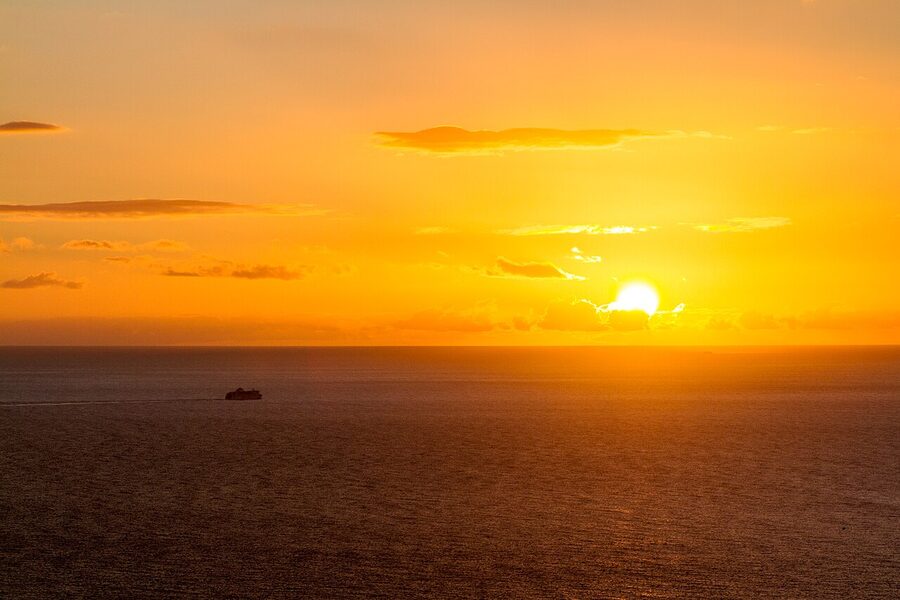 Sunset seen from Costa Adeje Tenerife