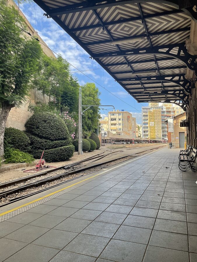Ferrocarril de Soller historic train at Palma station